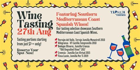 Wine Tasting Event @ Tapas,24 Singapore, Tapas,24 Singapore, 27 August ...