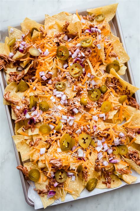 Loaded Sheet Pan BBQ Chicken Nachos Recipe | Little Spice Jar