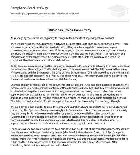 Case Study Examples Business Ethics 的图像结果