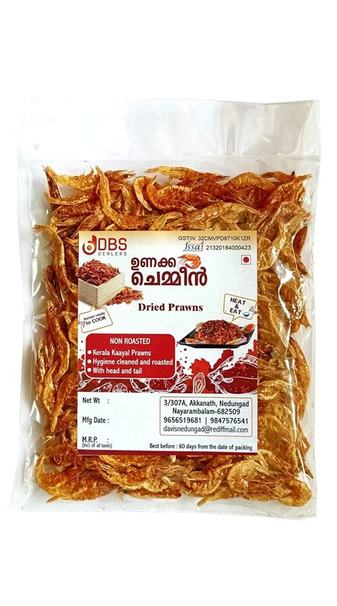 Kerala Traditional Dried Prawns/ Shrimp/ Chemmeen With Head and Tail ...