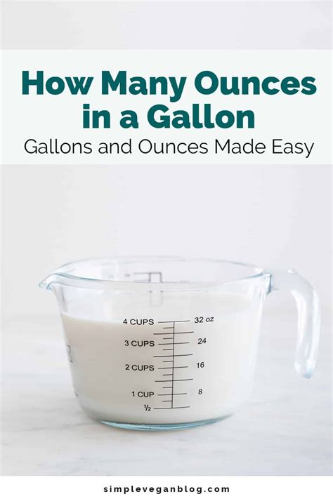 How Many Ounces in a Gallon (gal to oz) | Measuring dry ingredients, Gallon, Milk recipes