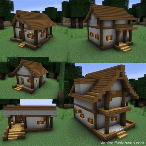 Image result for Minecraft Small Starter House Tutorial