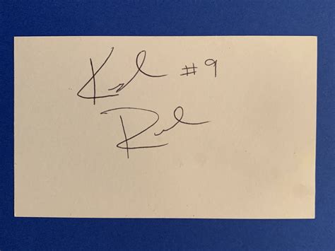 KYLE RUDOLPH #9 Signed NOTRE DAME-VIKINGS -GIANTS 3x5 Index Card Autograph Auto | eBay