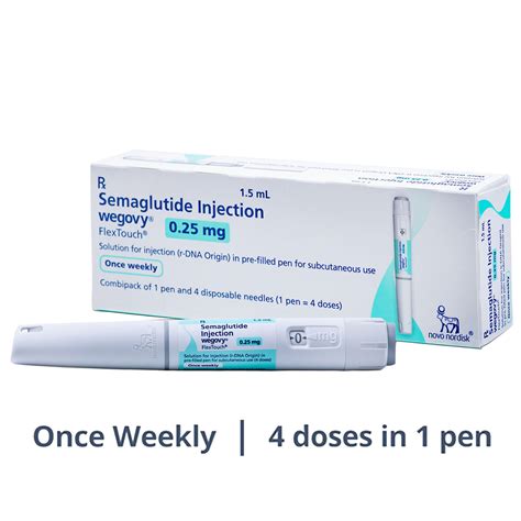 Wegovy Flextouch 0.25 mg PFP Combipack Injection 1.5 ml | Uses, Side ...