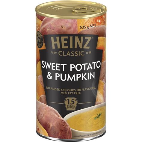 Calories in Heinz Classic Canned Soup Sweet Potato & Pumpkin calcount