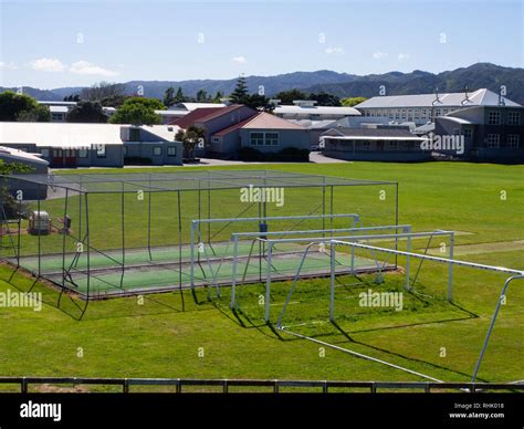 Cricket Nets At Hutt Valley High School Stock Photo - Alamy