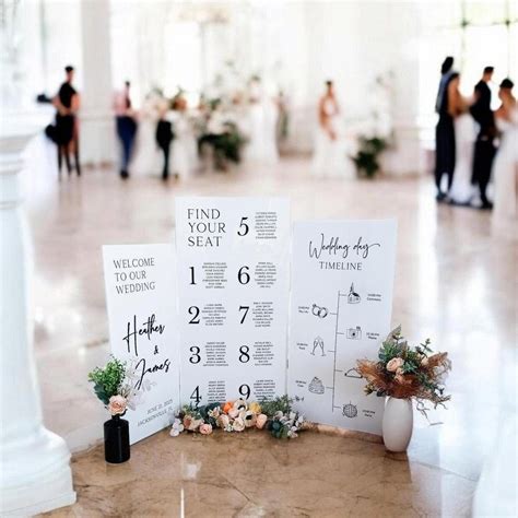 Wedding Signs Bundle Acrylic Seating Chart and Welcome Sign Wedding ...