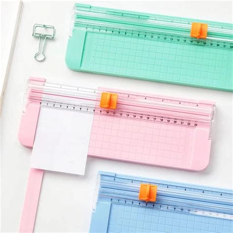 Small Guillotine Paper Cutter with Ruler | Cute Paper Trimmer for A5 ...