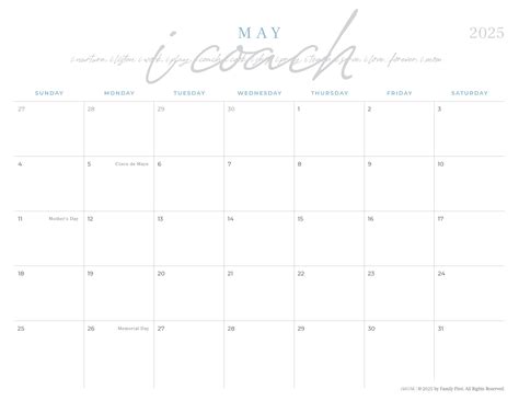 2025 Mom Is a Verb Printable Signature iMOM Calendar - iMOM