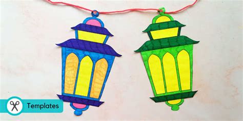 Ramadan Lantern Template - Printable Ramadan Decorations