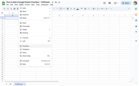 How to Add a Google Sheets Checkbox? (2026 Guide) | 10XSheets