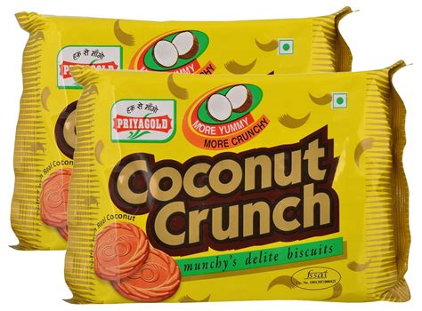 More Combo - Priyagold Biscuits - Coconut Crunch, 300g (Pack of 2 ...