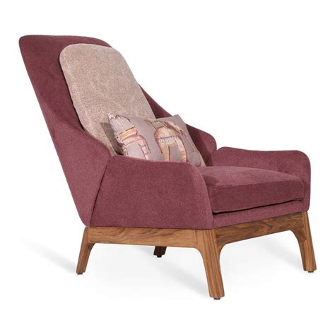 Toso -Teak Lounge Chair Brown Fabric | Alankaram