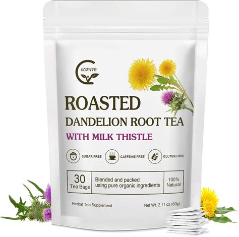 Amazon.com : Organic Roasted Dandelion Root Tea with Milk Thistle Tea - Supports Kidney Function ...