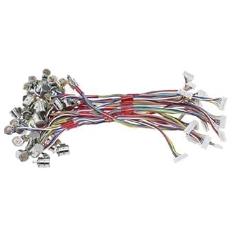 MTQY 20PCS 2 Phase 4 Wire 8mm Stepper Motor DC5-6V with Connecting Line ...