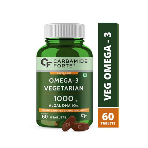 Carbamide Forte Veg Omega 3 1000mg - Tablets for Men & Women with Veg