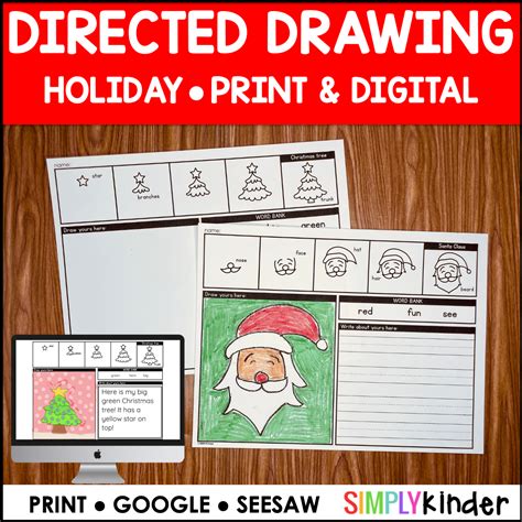 Kindergarten Christmas Directed Drawing at Nathan Brodzky blog