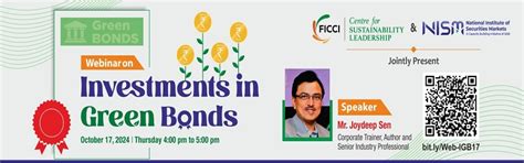 Webinar on Investments in Green Bonds - National Institute of ...