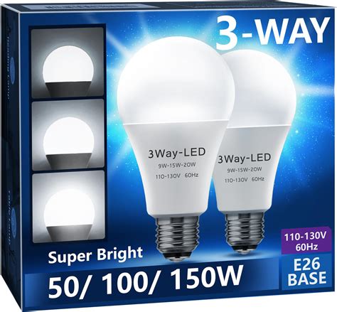 Satco #S11490; 10/22/34 Watt PS25 LED Three-Way Lamp; E39d Mogul Base ...