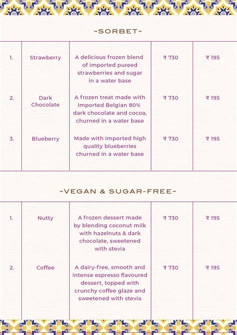 Menu at Frozen Fun - Gelato Ice Cream, New Delhi, Kiosk 6