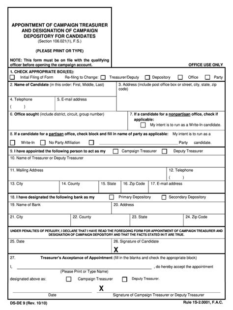 2010-2026 Form FL DS-DE 9 - Blank Fillable Template | Fill Out, Print ...