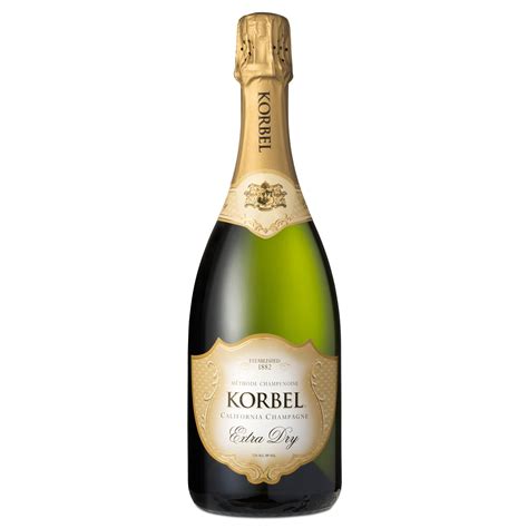Korbel Extra Dry California Champagne, 750 mL Bottle, 24 Proof ...