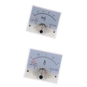ARTISOUL® 2 Pcs Dc Ammeter Analog Panel Meter Amp Meter Current Gauge ...