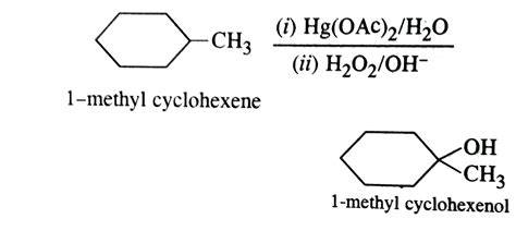 Oxymercuration -demurcuration reaction of 1-methyl cyclohexene gives