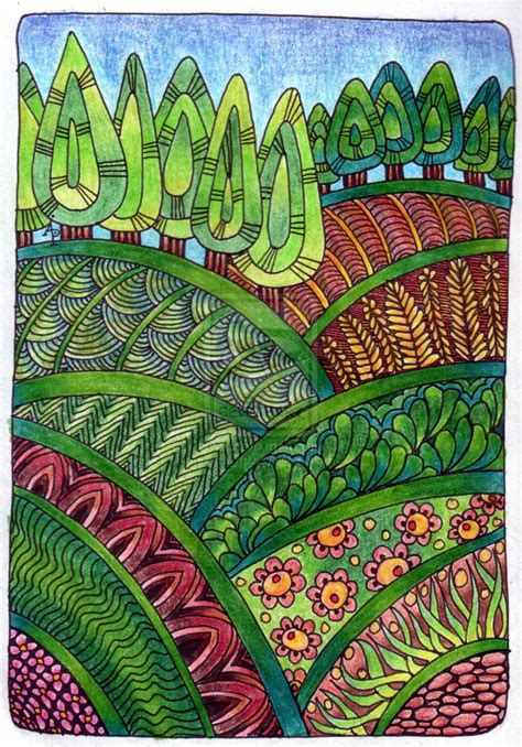 landscape zentangles