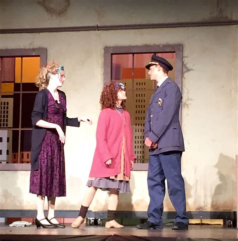 Miss Hannigan, Annie and Police Officer www.dearmoncast.com | Annie ...