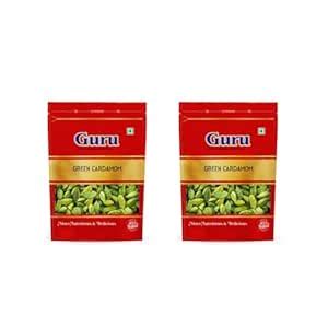 GURU Green Elaichi 100g (50g*2) Pouch | Whole Cardamom (Elaichi ...