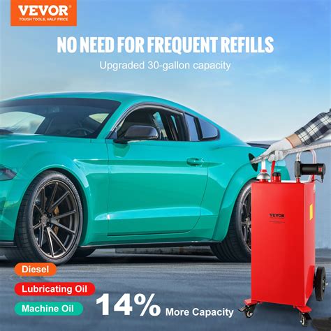 VEVOR 30 Gallon Fuel Caddy, 23.5 L/min, 180W Portable Storage Tank ...