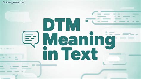 DTM Meaning in Text