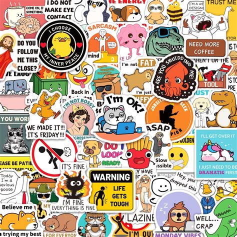 Amazon.com: CKXTYNG 300 Pcs Funny Stickers for Adults, Hilarious Meme ...
