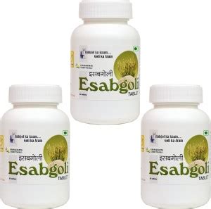 Pranacharya Isabgol Tablets | Psyllium Husk Tablets | 3 x 60 tablet ...