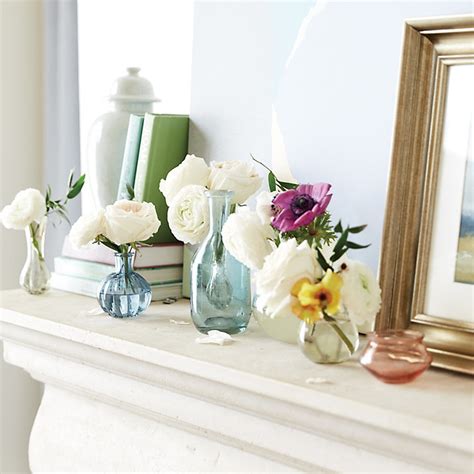 Melissa Bud Vases with Handmade Glass & Various Colors