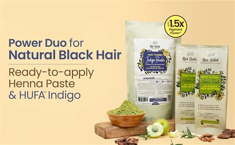 Buy Nat Habit Ready-to-Apply Henna Paste and Organic Indigo Powder ...