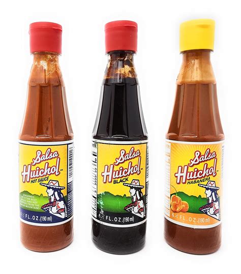 Buy SALSA HUICHOL VARIETY PACK (3 PACK) HOT, HABANERA, AND NEGRA Online ...