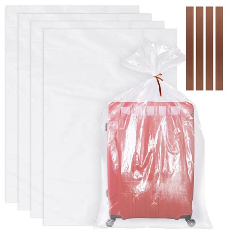Amazon.com: 4 Pack Large Clear Plastic Bags, 40" x 60" Moistureproof ...