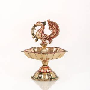 DANIYAL HANDICRAFTS Spiritual Living Peacock Brass Diya | Diya for ...