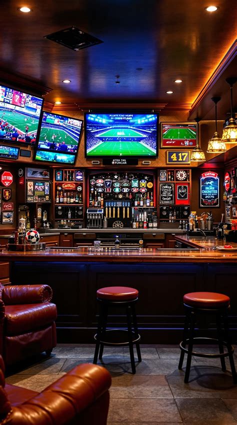 29 Affordable Ways to Create a Cozy Basement Bar | Sport bar design ...