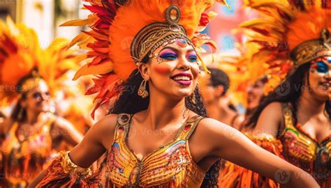 Colorful Brazilian samba parade celebrates traditional festival with ...