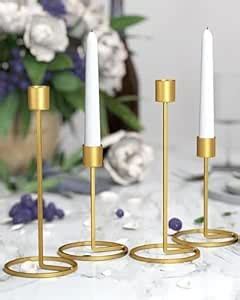 Buy NOVELTY INDIA Set of 4 Candle Holder, Candlestick Holders Taper ...