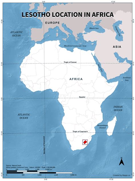 Lesotho Maps | Mappr