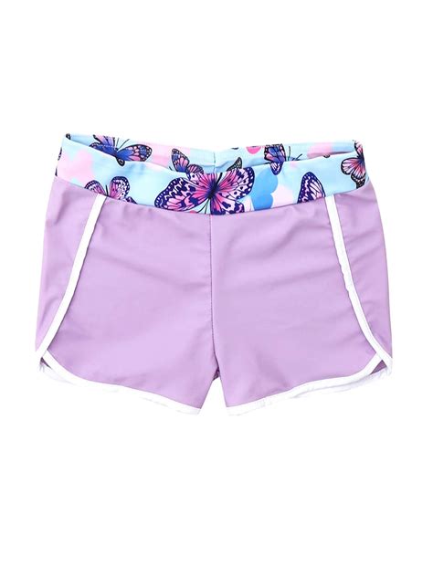 inlzdz Kids Girls Swim Shorts Swimwear Tankini Bottoms Beach Sports ...