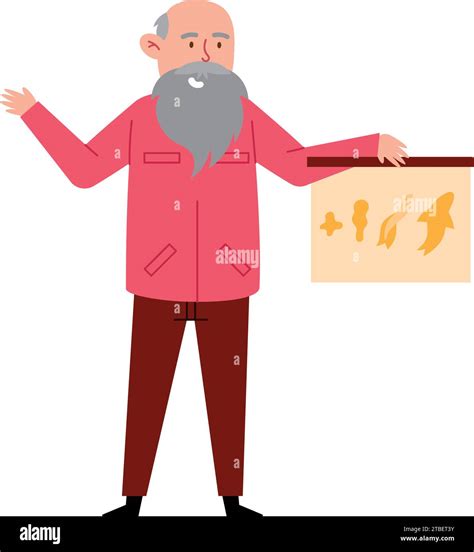 charles darwin with galapagos island map vector isolated Stock Vector ...