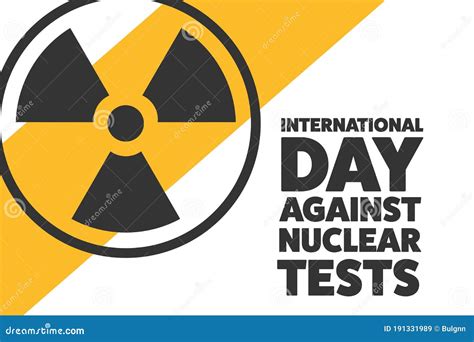 International Day Against Nuclear Tests. August 29. Holiday Concept ...