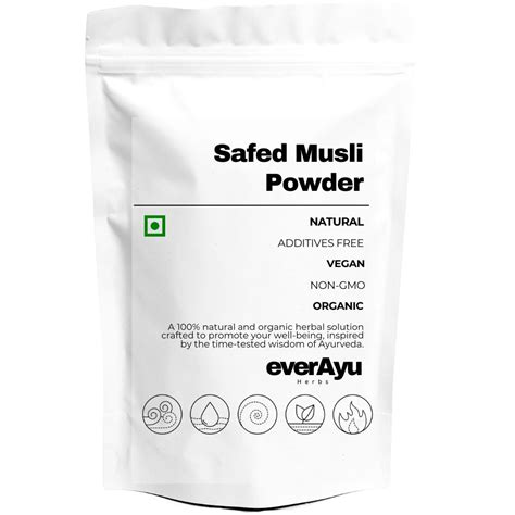 Safed Musli Powder (White Musli) – 100% Pure Ayurvedic Vitality Herb ...