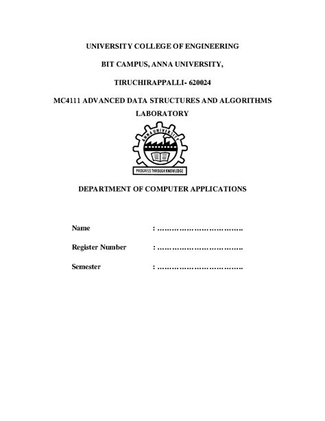 MC4211 Advanced Database Technology Lab Manual and Procedures - Studocu