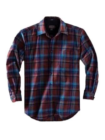 Pendleton Men's Long Sleeve Button Front Classic Lodge Shirt, Rust ...